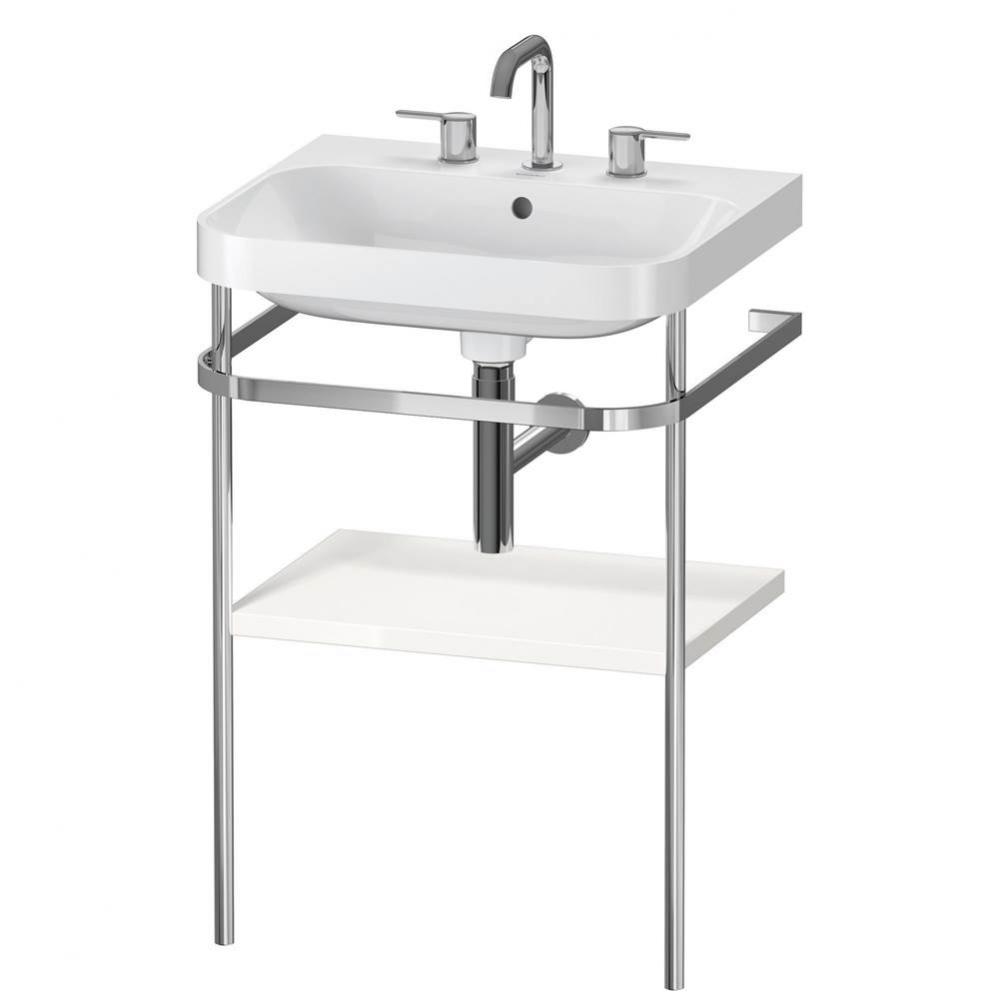 Duravit Happy D.2 Plus C-Shaped Metal Console  White High Gloss