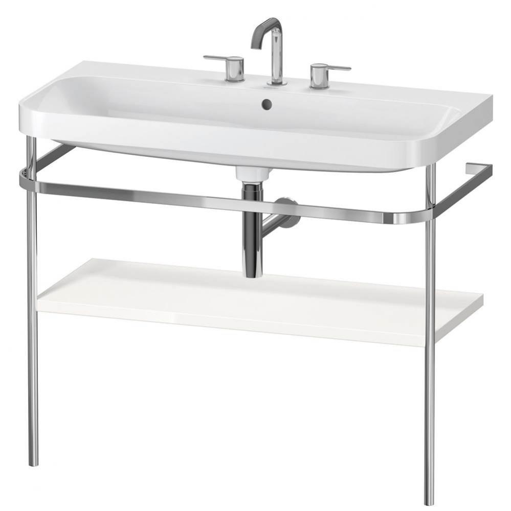 Duravit Happy D.2 Plus C-Shaped Metal Console  White High Gloss