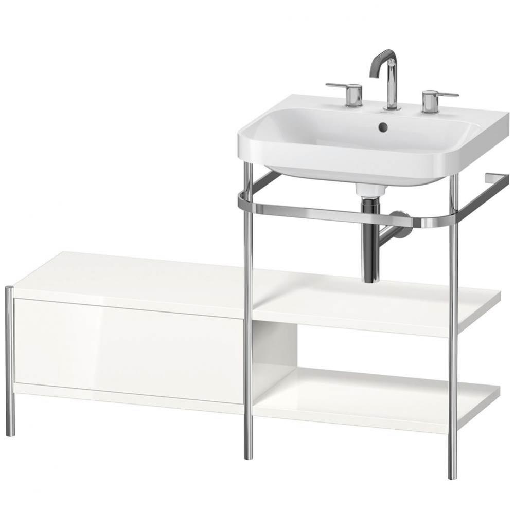 Duravit Happy D.2 Plus C-Shaped Metal Console  White High Gloss