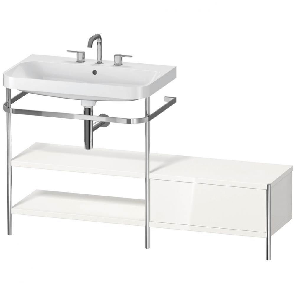 Duravit Happy D.2 Plus C-Shaped Metal Console  White High Gloss