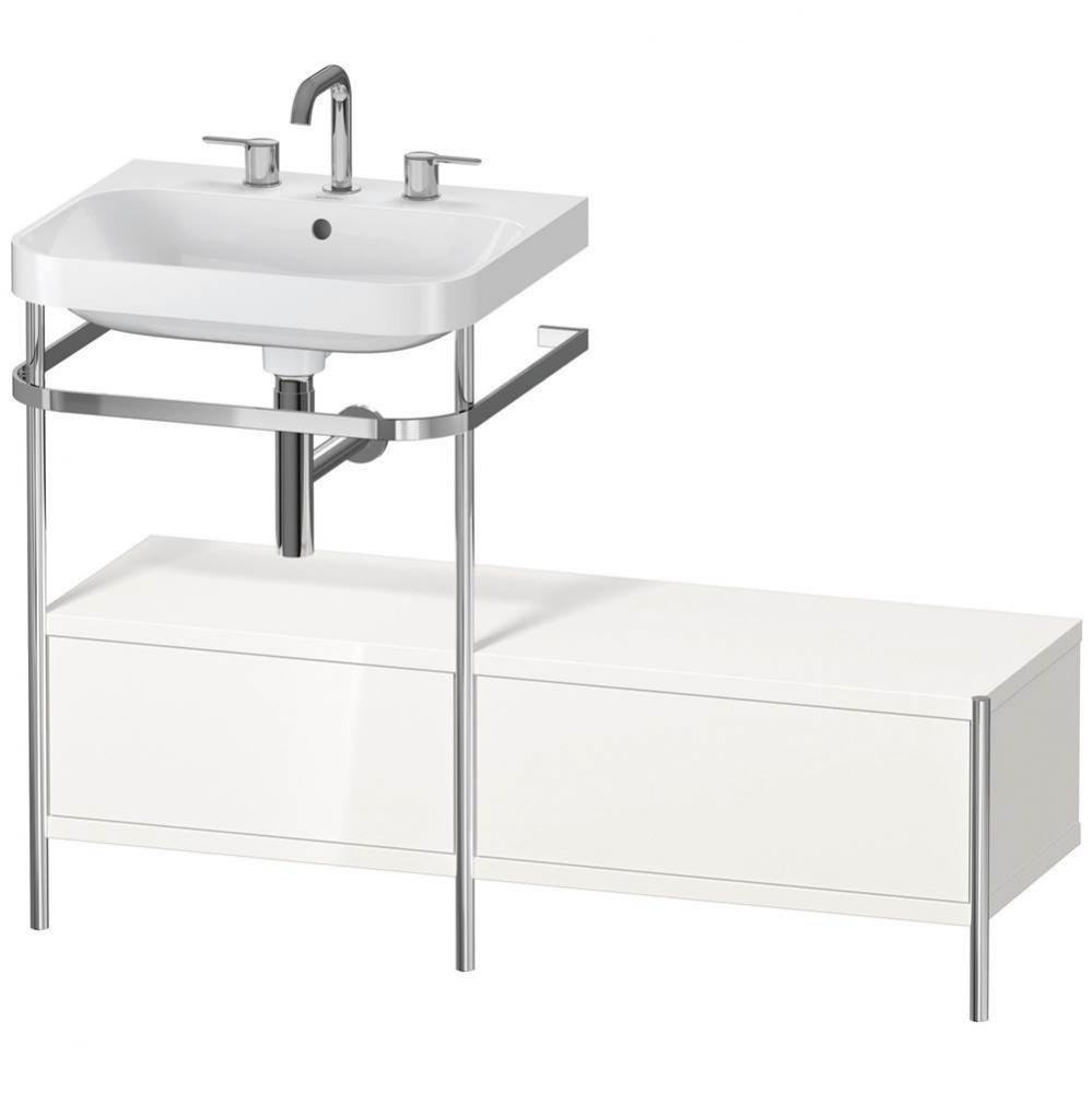 Duravit Happy D.2 Plus C-Shaped Metal Console  White High Gloss