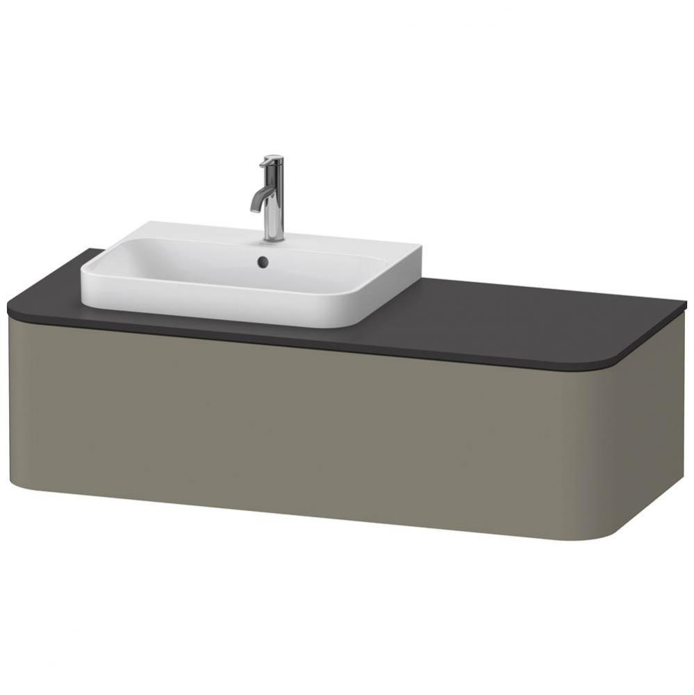 Happy D.2 Plus One Drawer Wall-Mount Vanity Unit Stone Gray