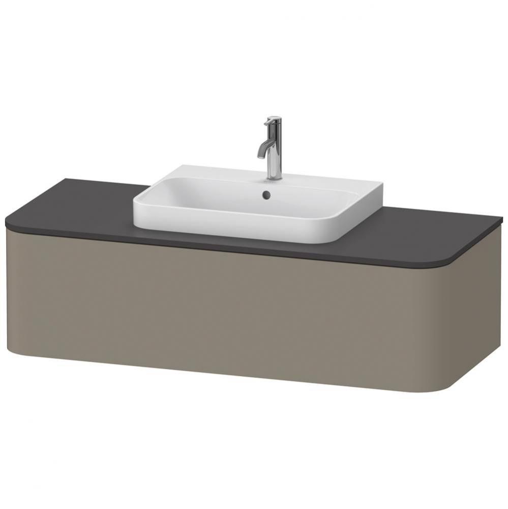 Happy D.2 Plus One Drawer Wall-Mount Vanity Unit Stone Gray
