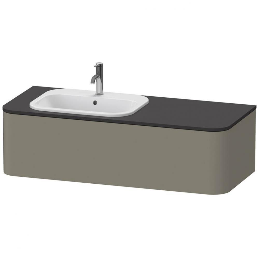Happy D.2 Plus One Drawer Wall-Mount Vanity Unit Stone Gray
