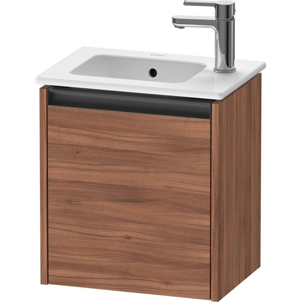Duravit Ketho.2 16 1/8'' Wall Mount One Door Single Vanity Cabinet in Natural Walnut, Si