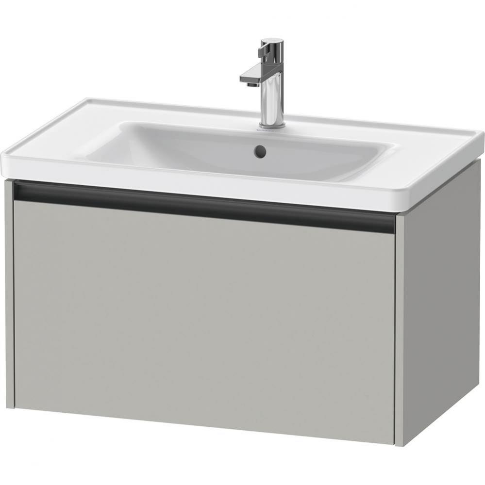 Duravit Ketho.2 30 7/8'' Wall Mount One Drawer Single Vanity Cabinet in Matte Concrete G