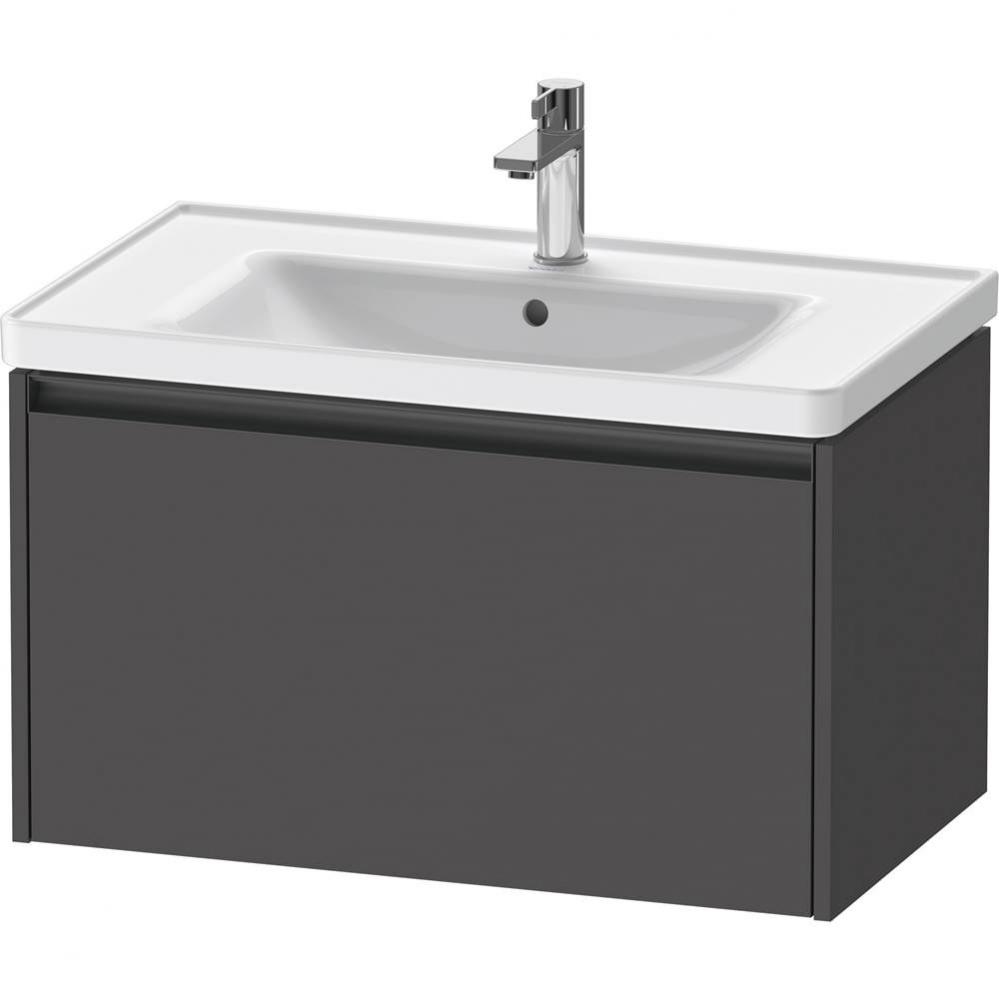 Duravit Ketho.2 30 7/8'' Wall Mount One Drawer Single Vanity Cabinet in Matte Graphite,