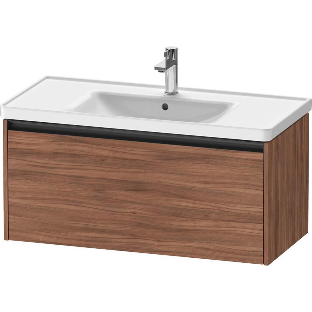 Duravit Ketho.2 38 3/4'' Wall Mount One Drawer Single Vanity Cabinet in Natural Walnut,