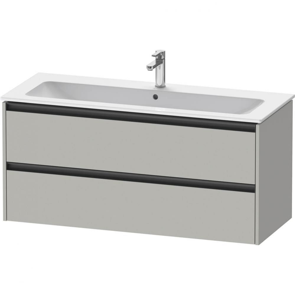 Duravit Ketho.2 47 5/8'' Wall Mount Two Drawer Single Vanity Cabinet in Matte Concrete G