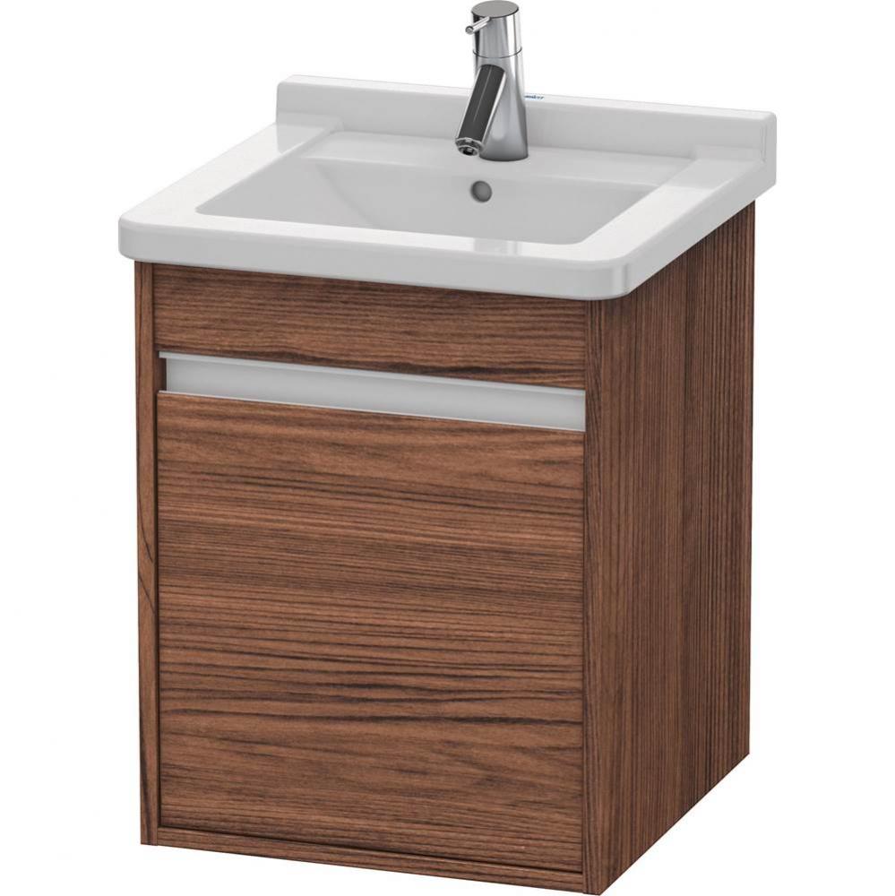 Ketho Wall-Mount Vanity Unit Walnut Dark