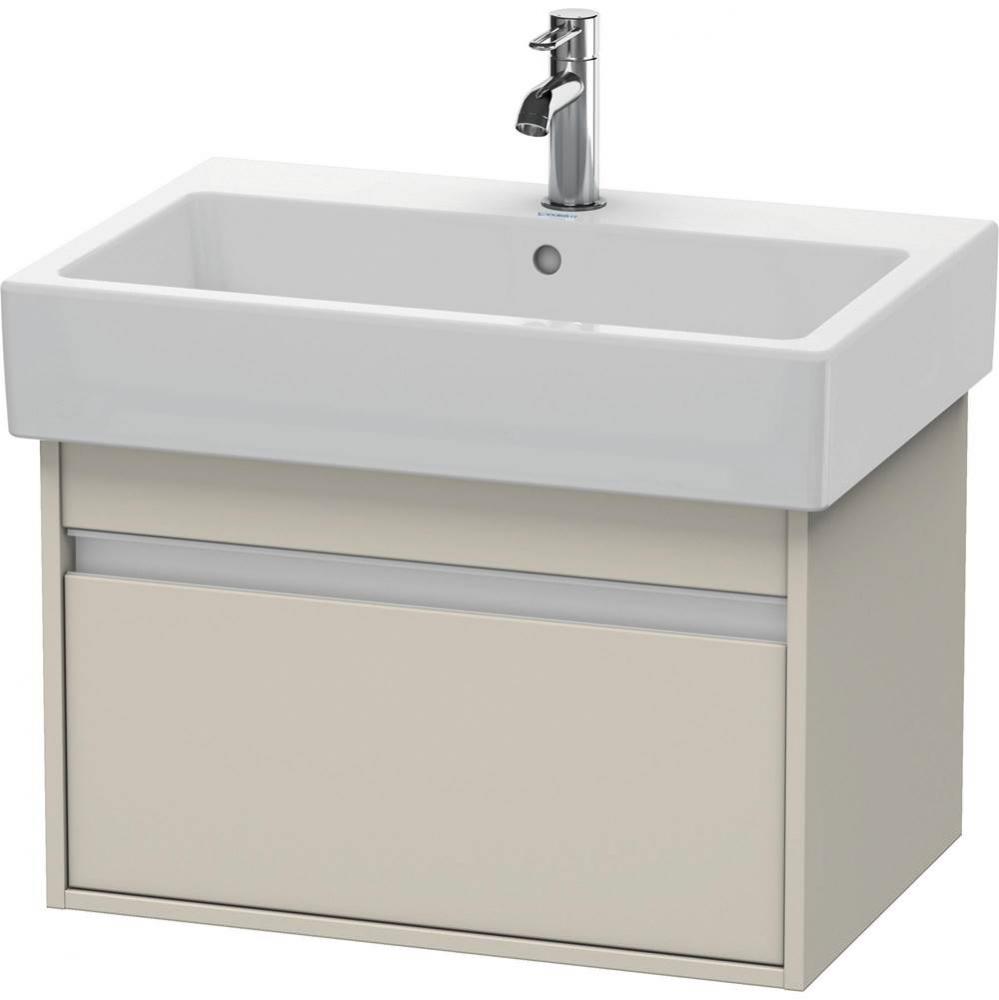 Duravit Ketho One Drawer Wall-Mount Vanity Unit Taupe