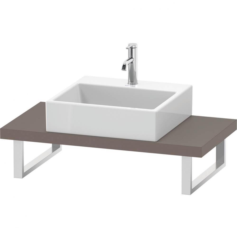 L-Cube Console with One Sink Cut-Out Basalt