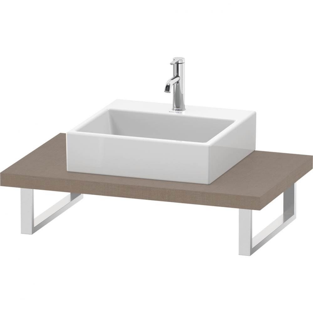 L-Cube Console with One Sink Cut-Out Linen