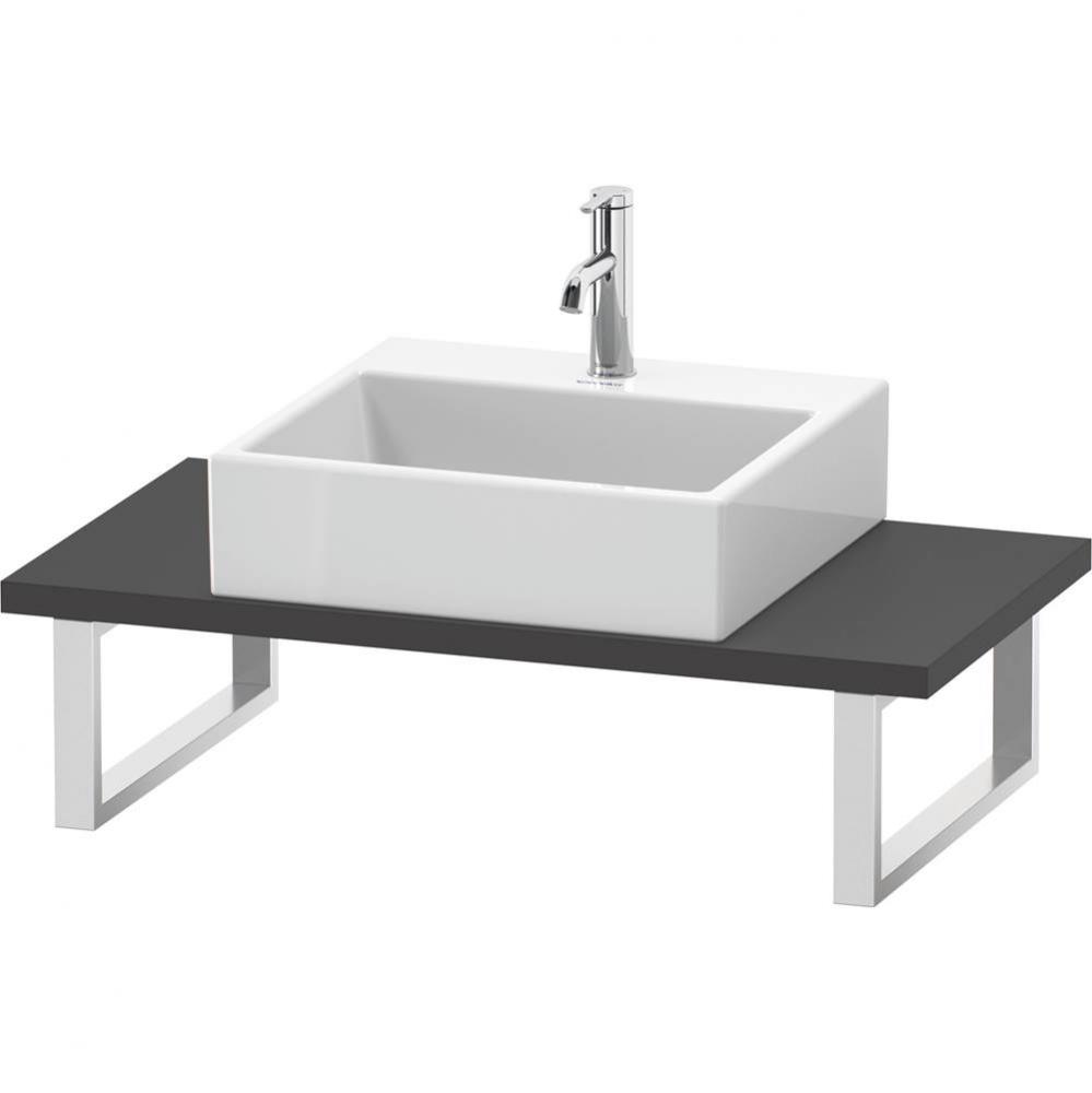 L-Cube Console with One Sink Cut-Out Graphite