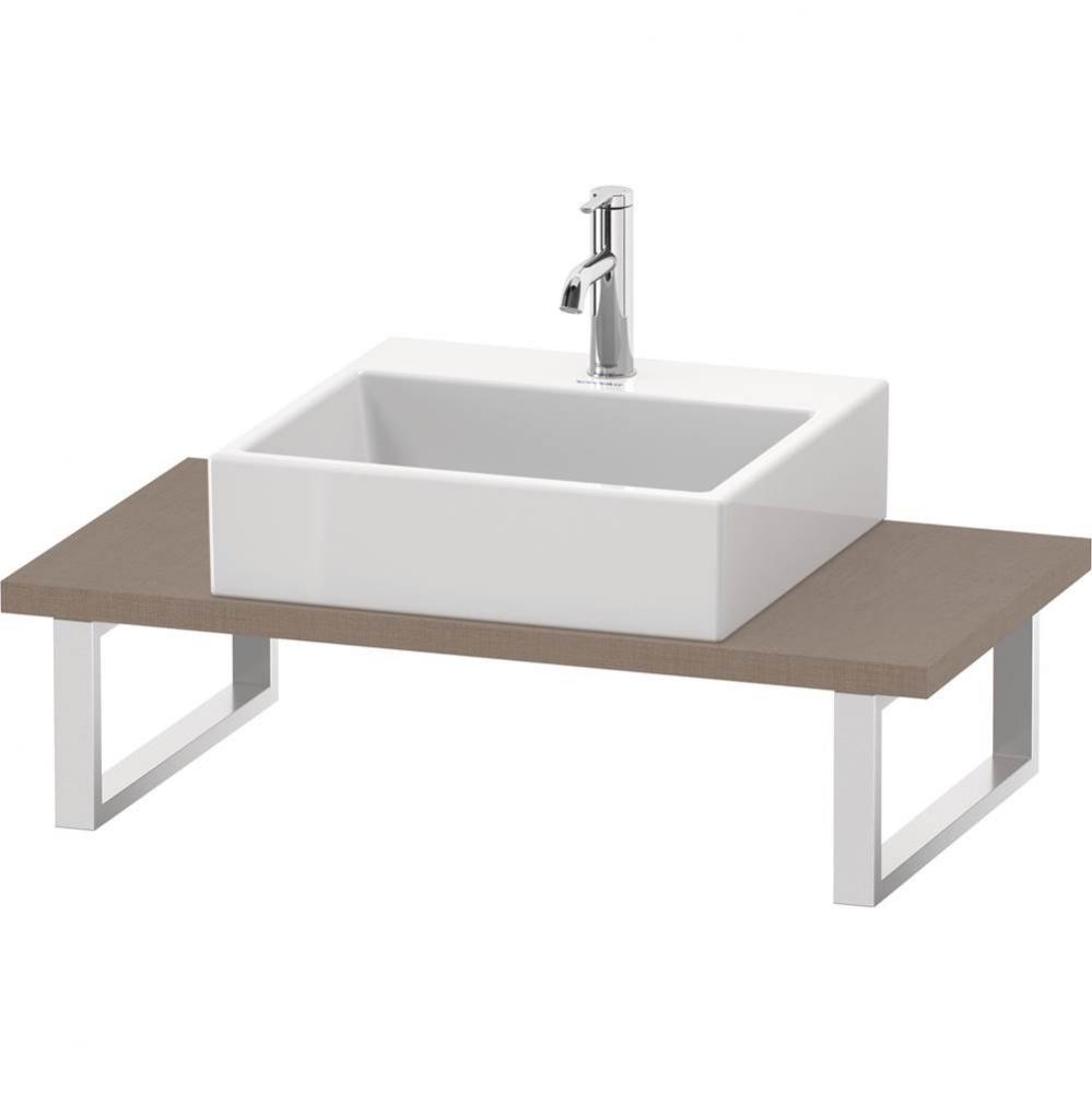 L-Cube Console with One Sink Cut-Out Linen