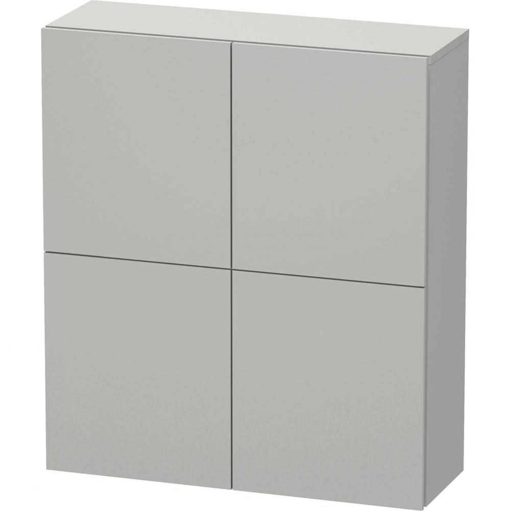 Duravit L-Cube 27 1/2'' x 31 1/2'' Wall Mount Linen Cabinet in Matte Concrete