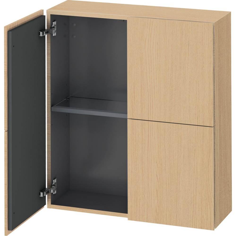 Duravit L-Cube 27 1/2'' x 31 1/2'' Wall Mount Linen Cabinet in Natural Oak
