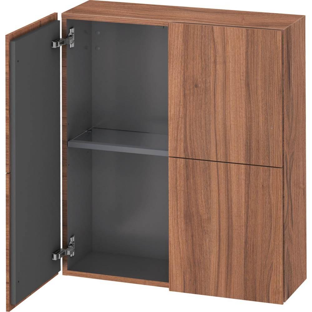 Duravit L-Cube 27 1/2'' x 31 1/2'' Wall Mount Linen Cabinet in Natural Walnut