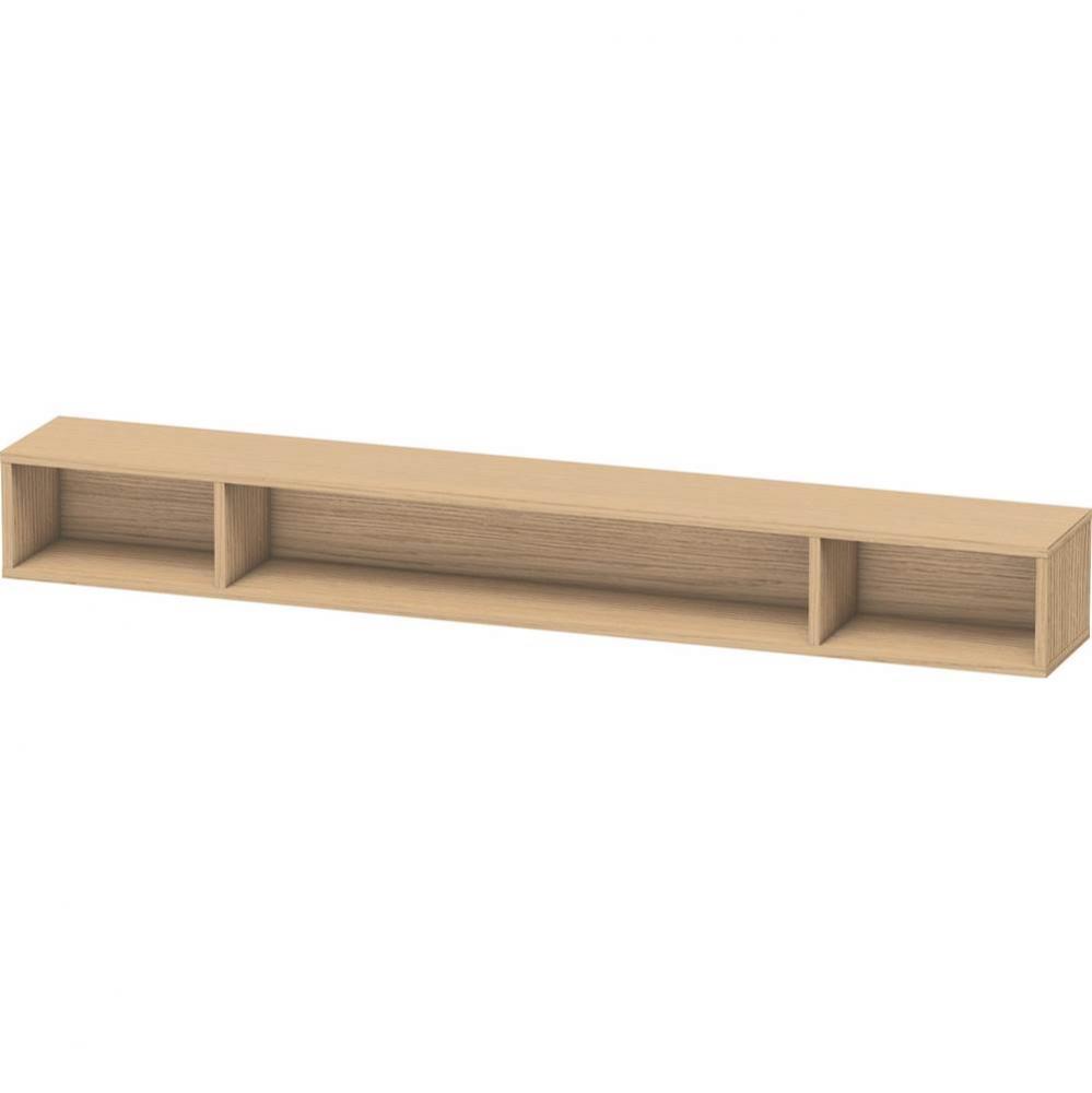L-Cube Wall Shelf with Three Compartments Natural Oak