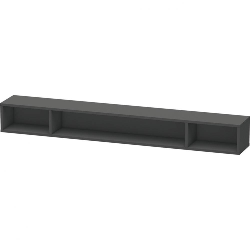 L-Cube Wall Shelf with Three Compartments Graphite