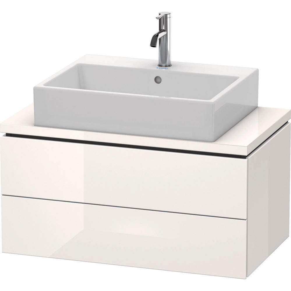 L-Cube Two Drawer Vanity Unit For Console White