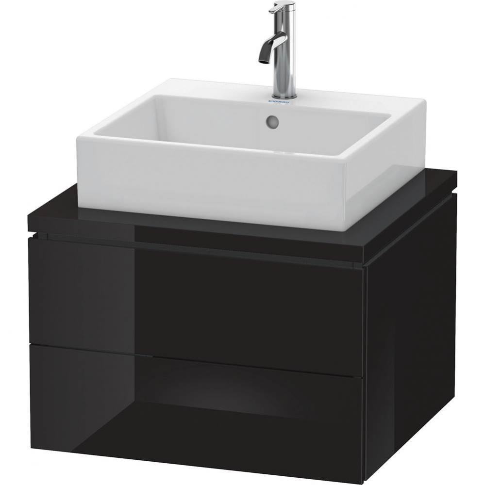 L-Cube One Drawer Vanity Unit For Console Black