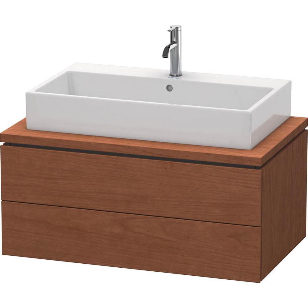 L-Cube Two Drawer Vanity Unit For Console American Walnut