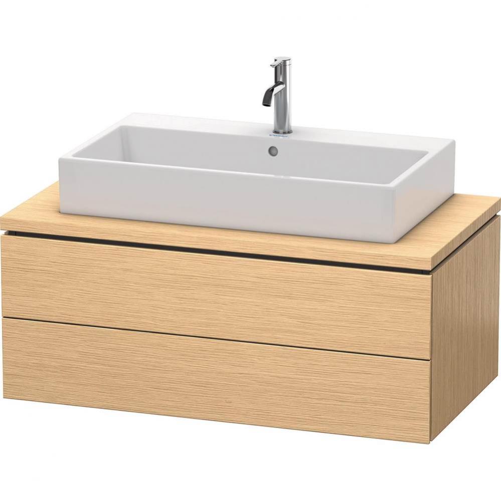 Duravit L-Cube Two Drawer Vanity Unit For Console Brushed Oak