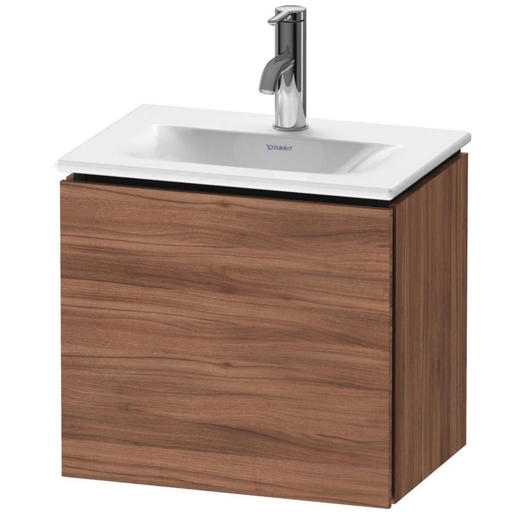 L-Cube One Door Wall-Mount Vanity Unit Walnut