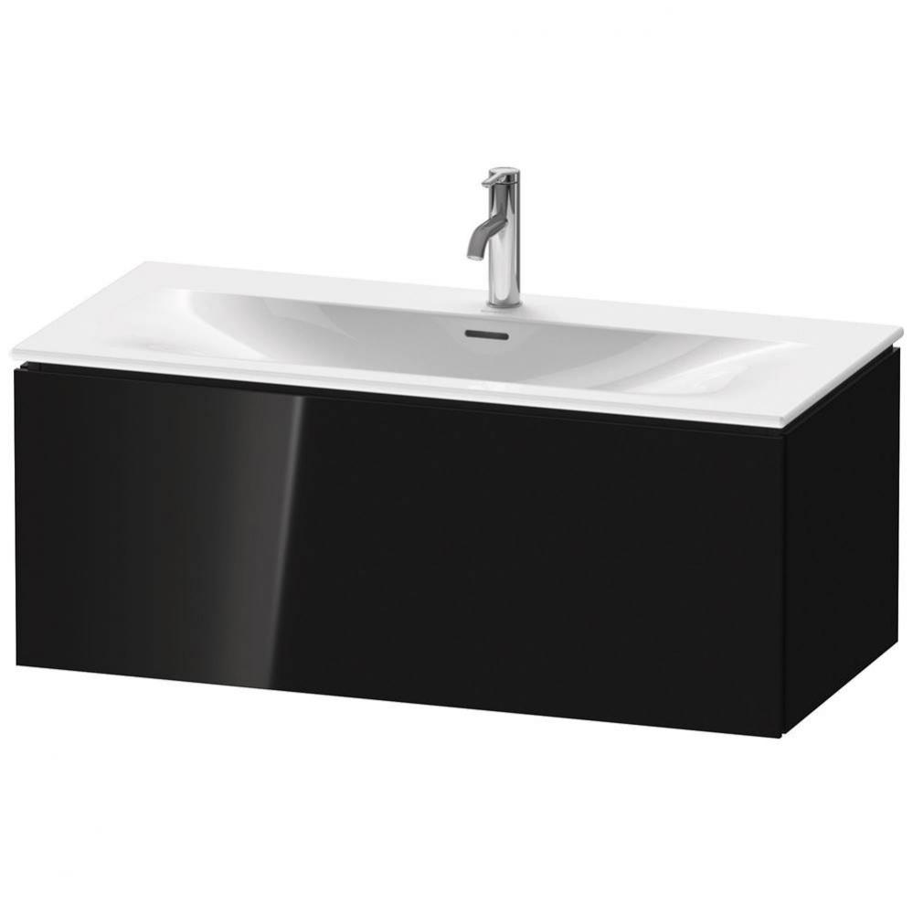 L-Cube One Drawer Wall-Mount Vanity Unit Black