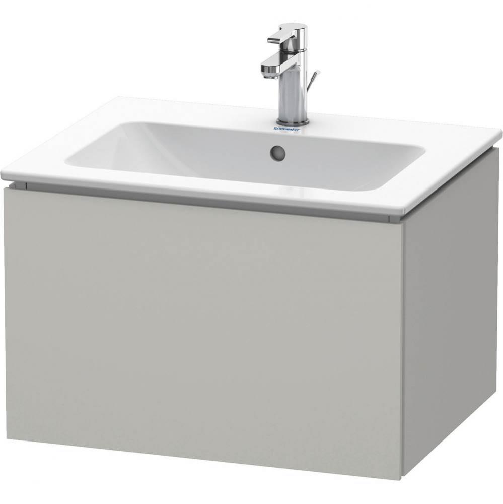 Duravit L-Cube 24 3/8'' Wall Mount One Drawer Single Vanity Cabinet in Matte Concrete Gr