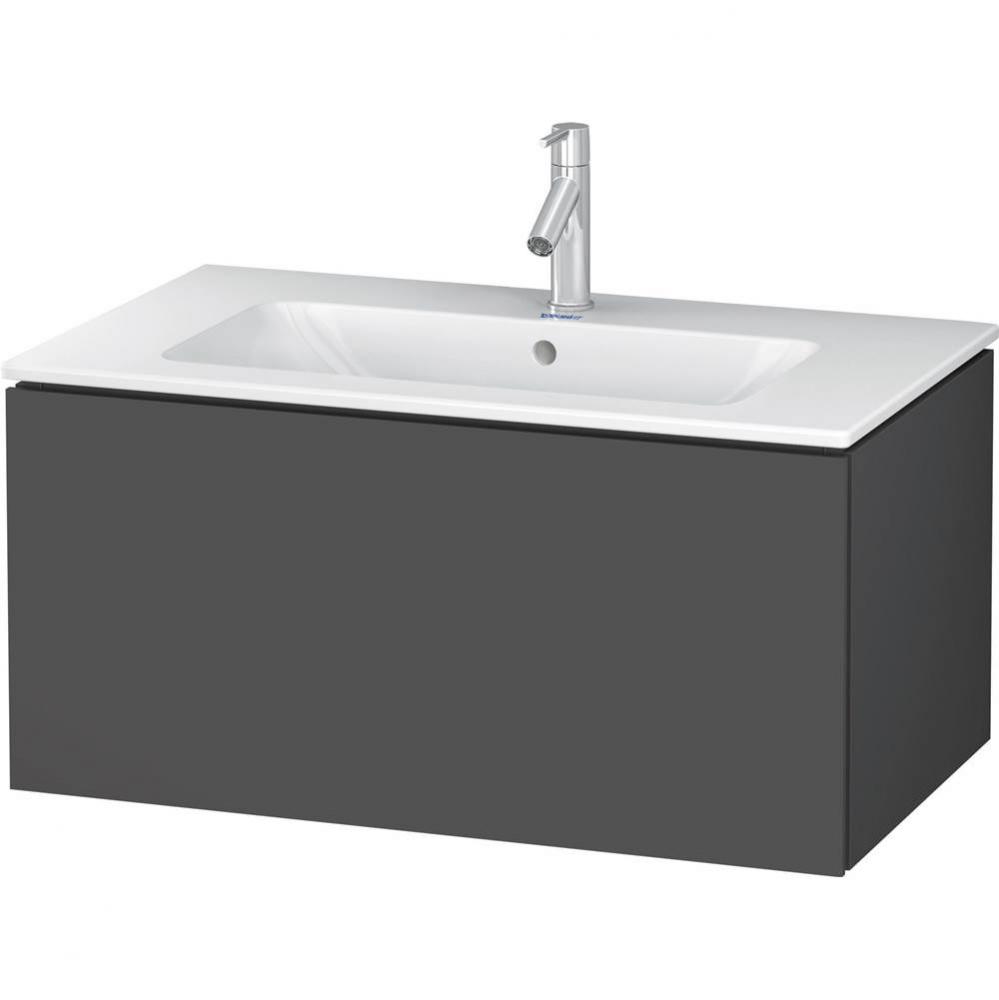 Duravit L-Cube 32 1/4'' Wall Mount One Drawer Single Vanity Cabinet in Matte Graphite, S