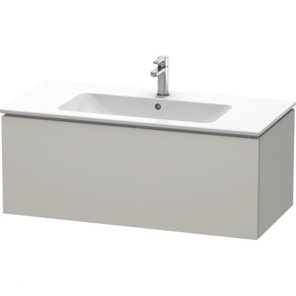 Duravit L-Cube 40 1/8'' Wall Mount One Drawer Single Vanity Cabinet in Matte Concrete Gr