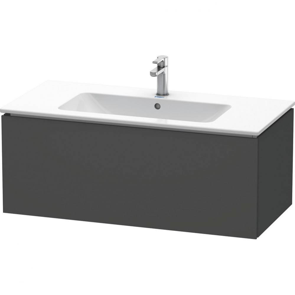 Duravit L-Cube 40 1/8'' Wall Mount One Drawer Single Vanity Cabinet in Matte Graphite, S