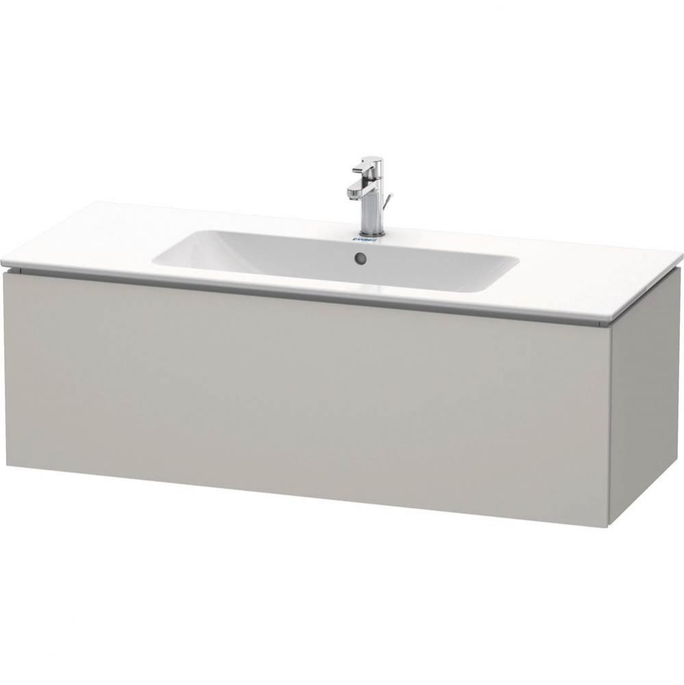 Duravit L-Cube 48'' Wall Mount One Drawer Single Vanity Cabinet in Matte Concrete Gray,