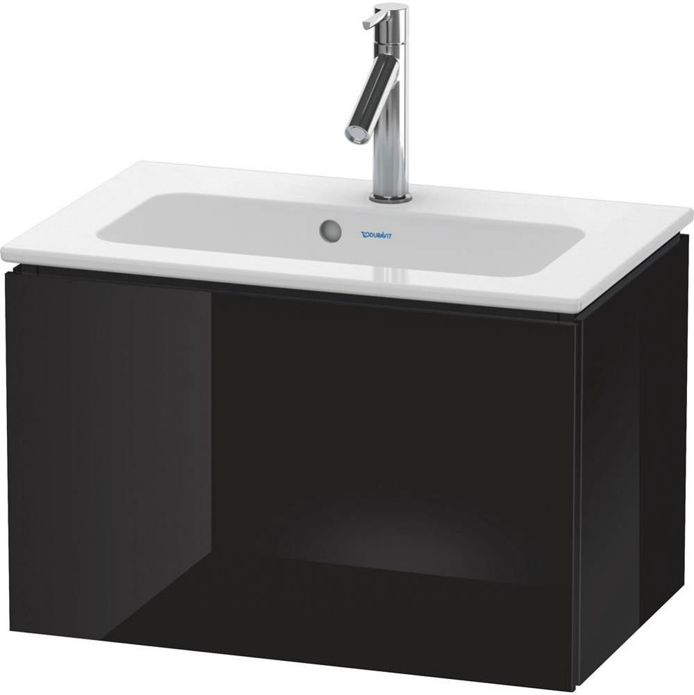 L-Cube One Drawer Wall-Mount Vanity Unit Black