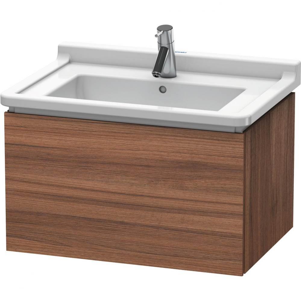 L-Cube Wall-Mount Vanity Unit Walnut