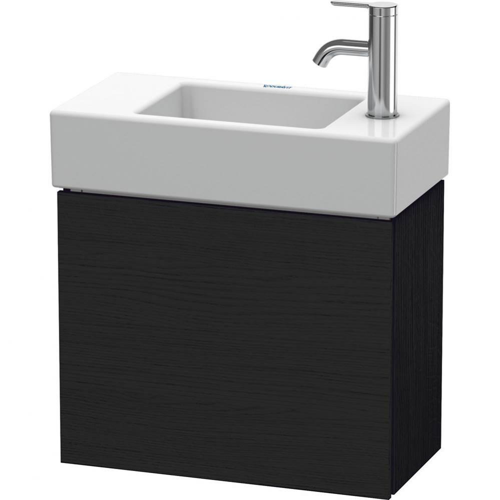 L-Cube One Door Wall-Mount Vanity Unit Oak Black