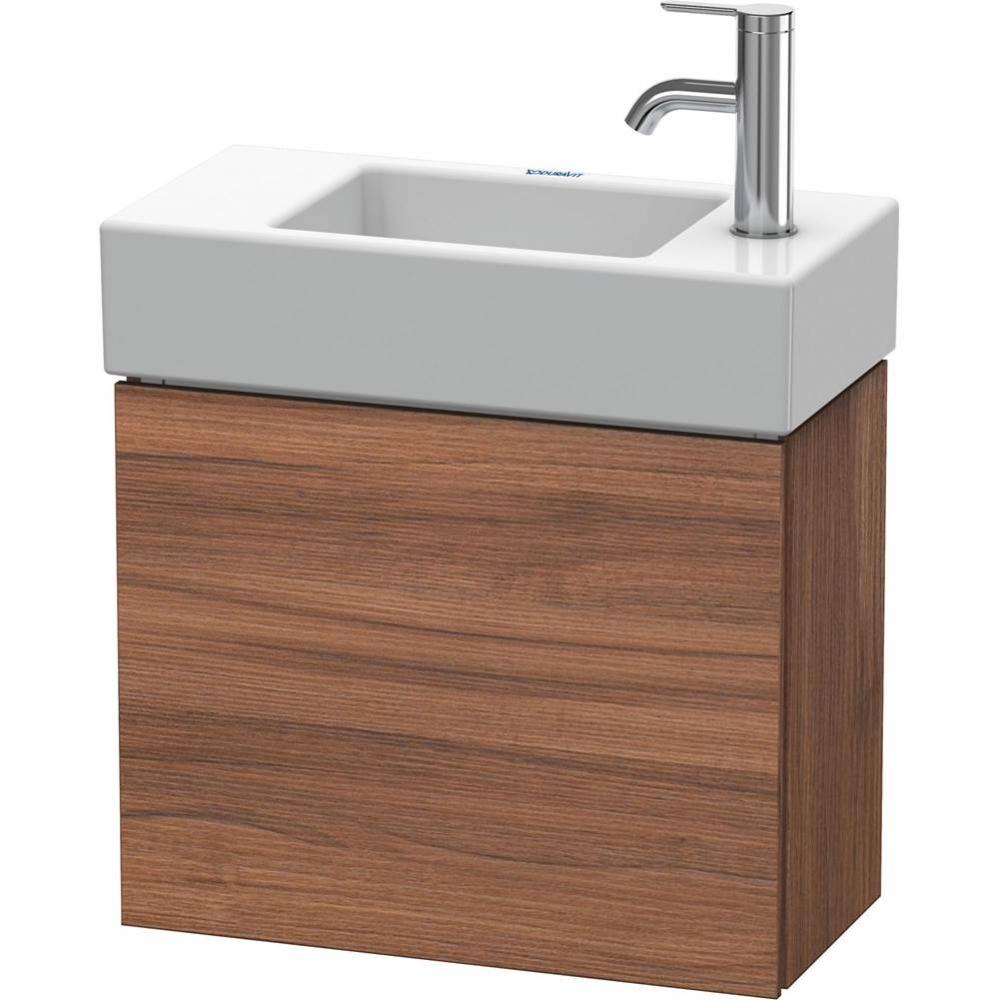 L-Cube One Door Wall-Mount Vanity Unit Walnut