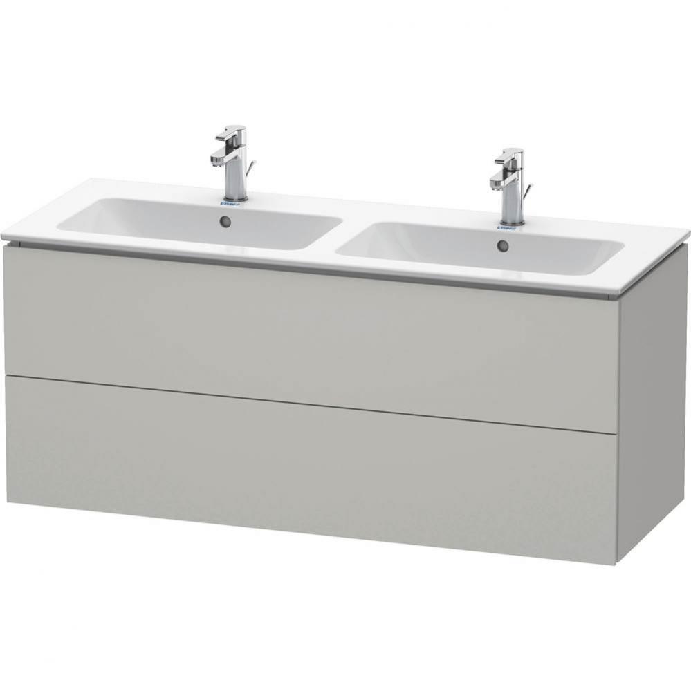 Duravit L-Cube 50 3/4'' Wall Mount Two Drawer Single Vanity Cabinet in Matte Concrete Gr