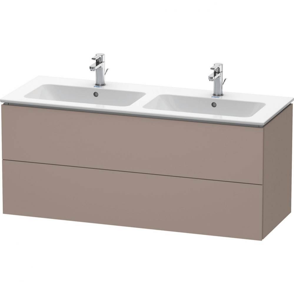 L-Cube Two Drawer Wall-Mount Vanity Unit Basalt