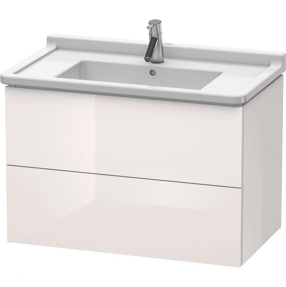 L-Cube Two Drawer Wall-Mount Vanity Unit White