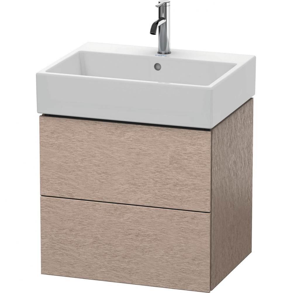 Duravit L-Cube Two Drawer Wall-Mount Vanity Unit Cashmere Oak