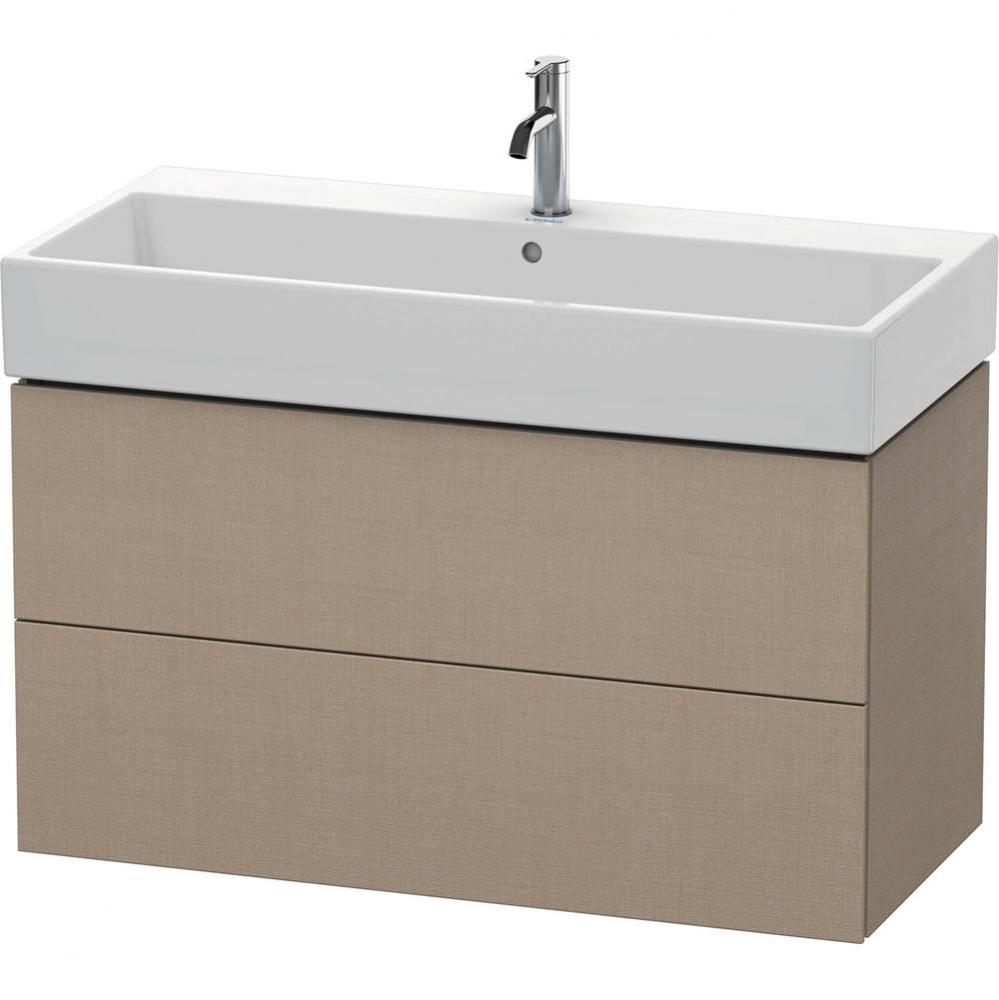 L-Cube Two Drawer Wall-Mount Vanity Unit Linen