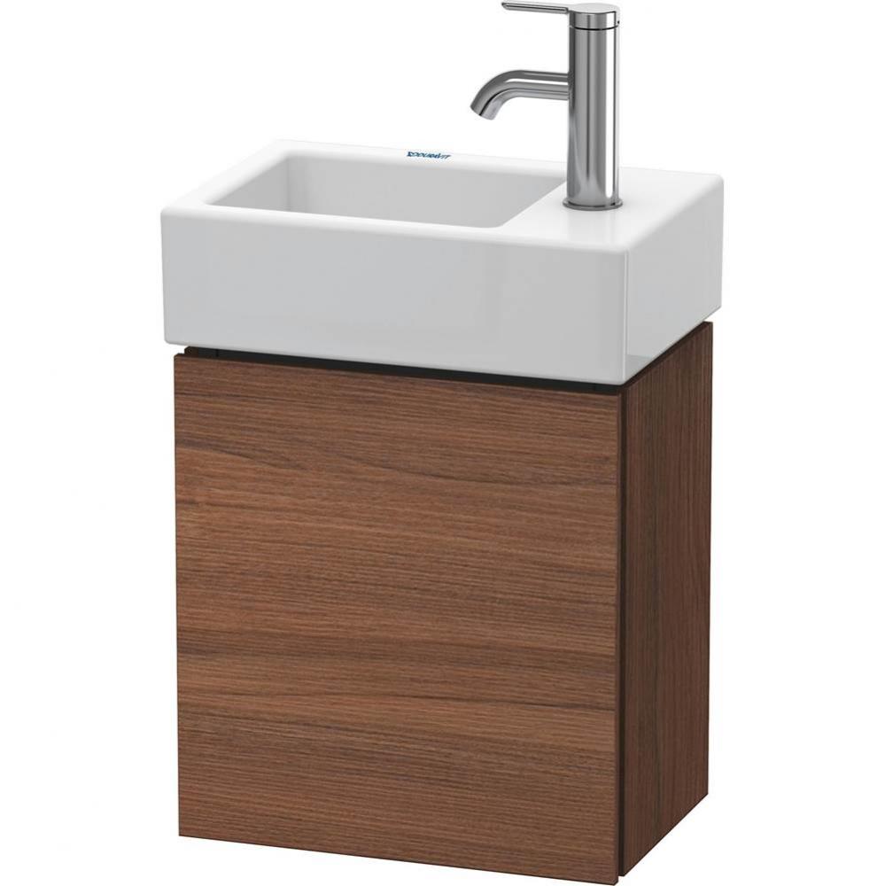 L-Cube One Door Wall-Mount Vanity Unit Walnut