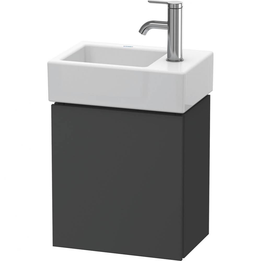 L-Cube One Door Wall-Mount Vanity Unit Graphite