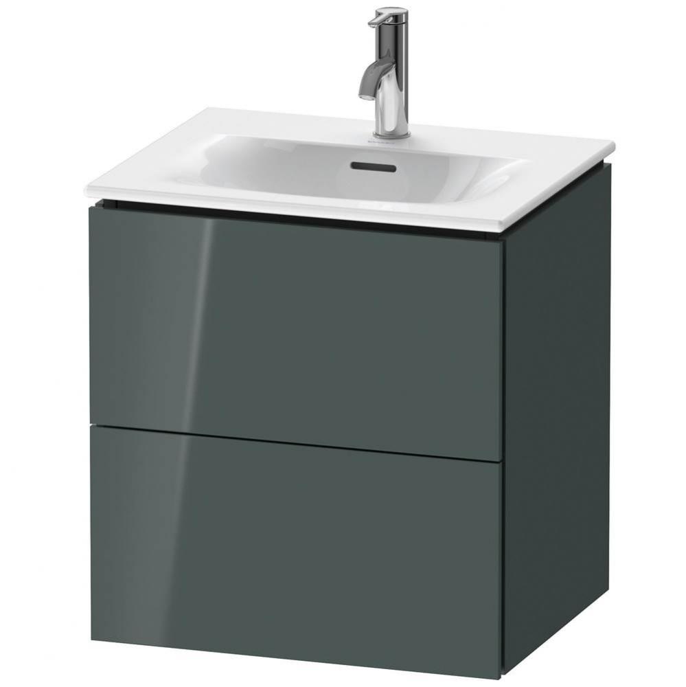 Duravit L-Cube Two Drawer Wall-Mount Vanity Unit Dolomite Gray