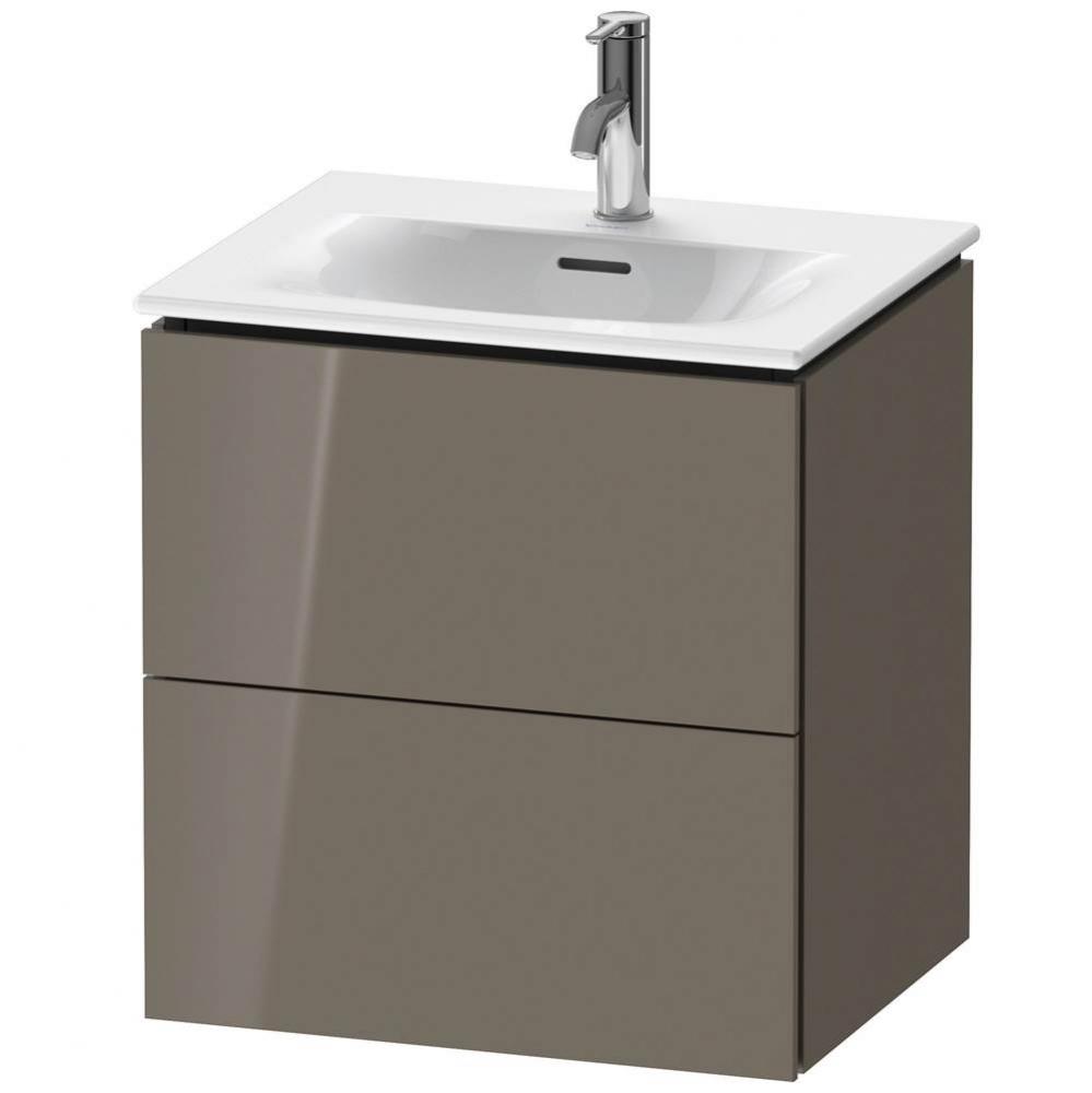 Duravit L-Cube Two Drawer Wall-Mount Vanity Unit Flannel Gray