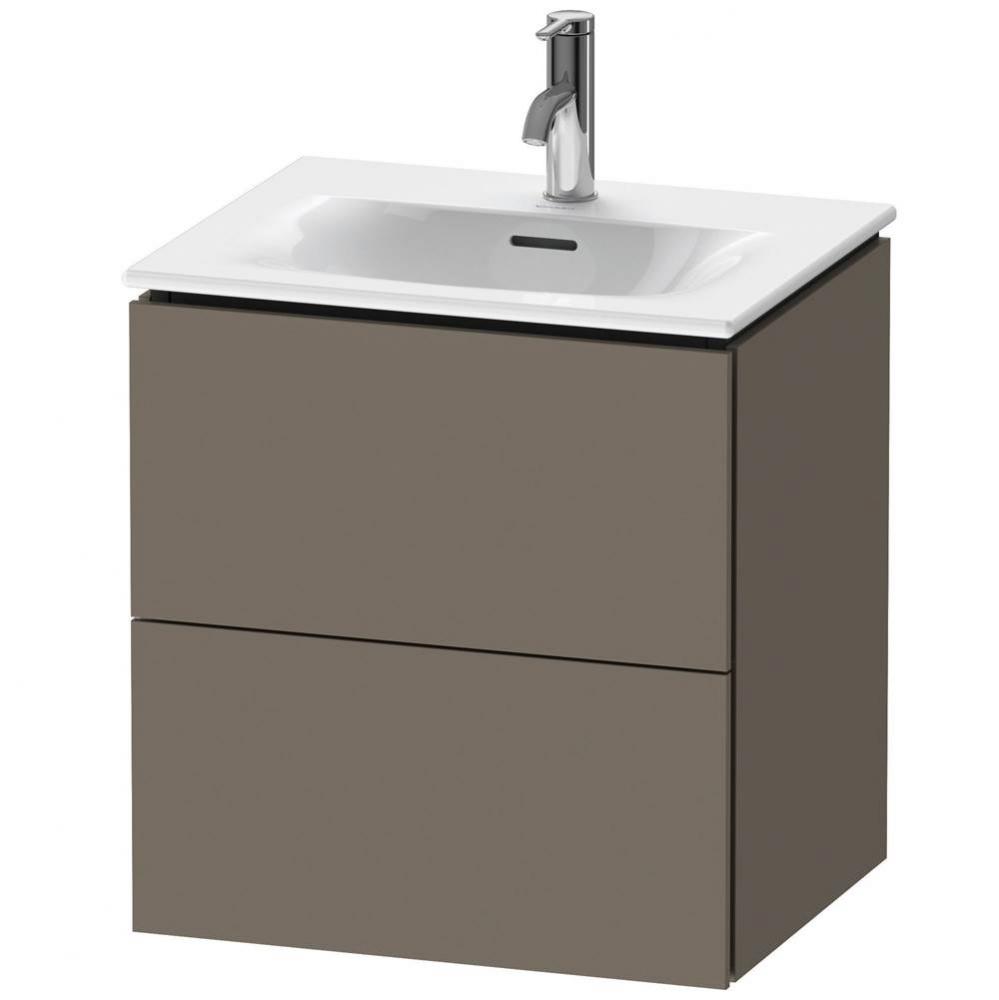 Duravit L-Cube Vanity Unit Wall-Mounted  Flannel Gray Satin Matte