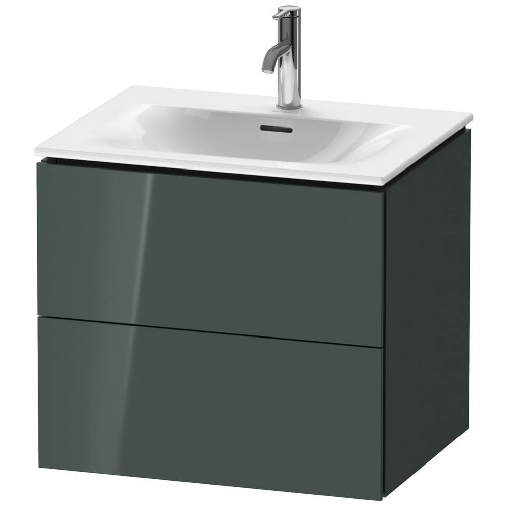 Duravit L-Cube Two Drawer Wall-Mount Vanity Unit Dolomite Gray